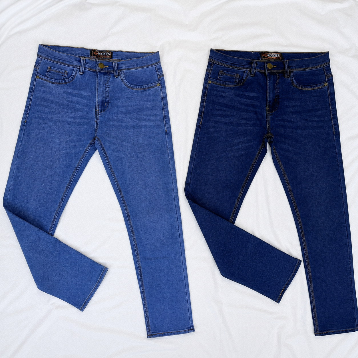 Rookies Jeans Pant Deep Blue & Light Blue - Combo