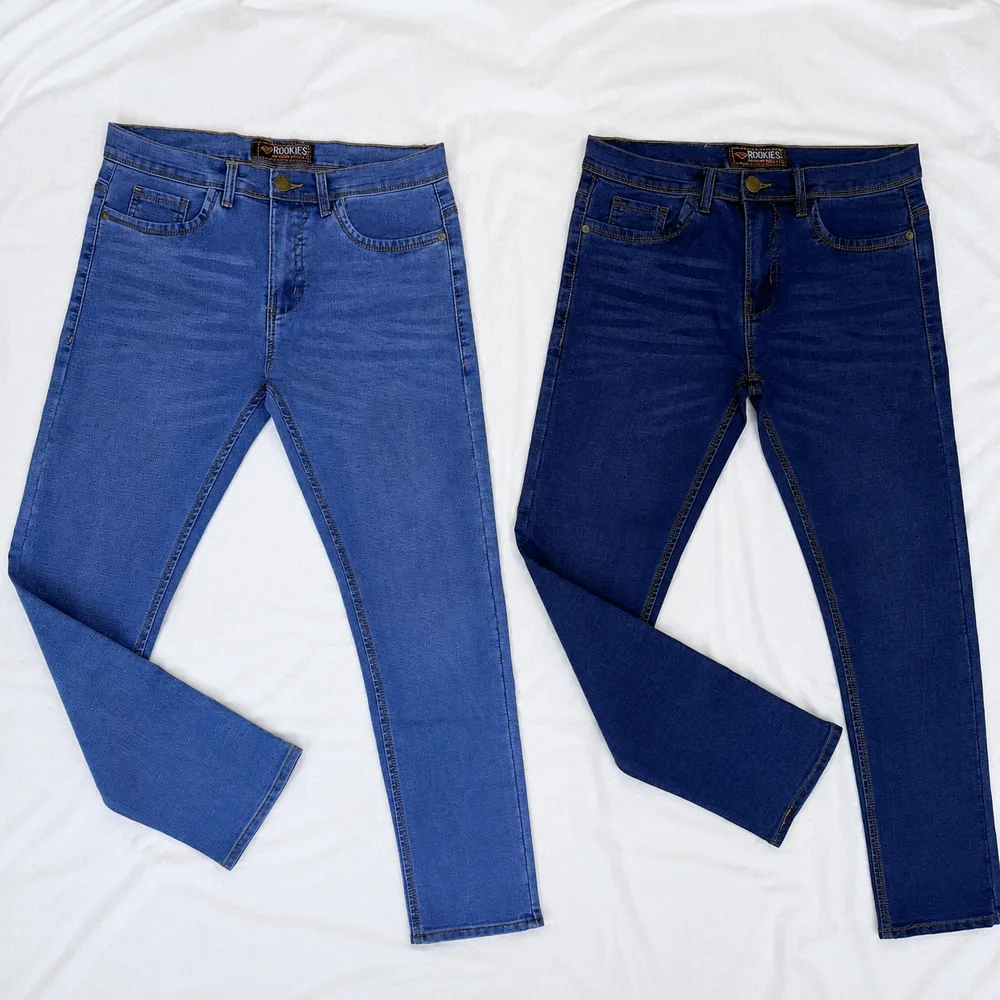 Rookies Jeans Pant Deep Blue & Light Blue - Combo